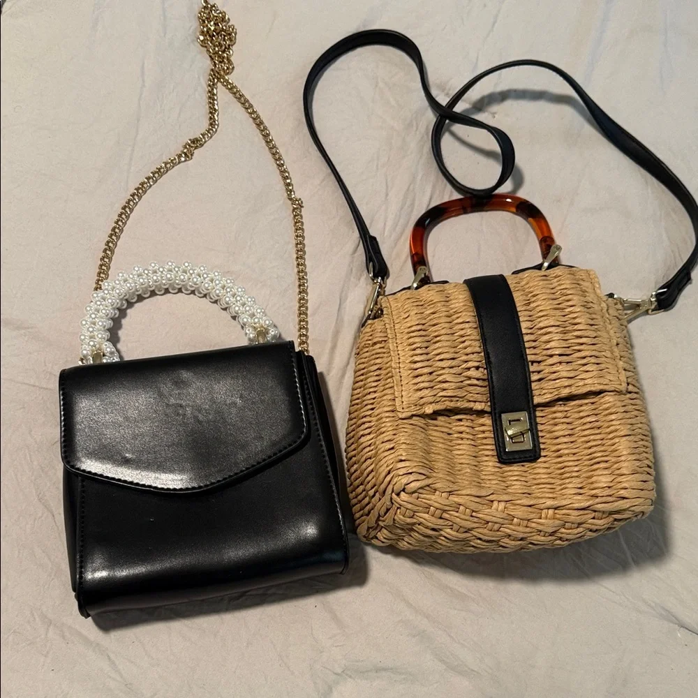 Topshop Black and Tan Mini Bag Set - Picture 1 of 5